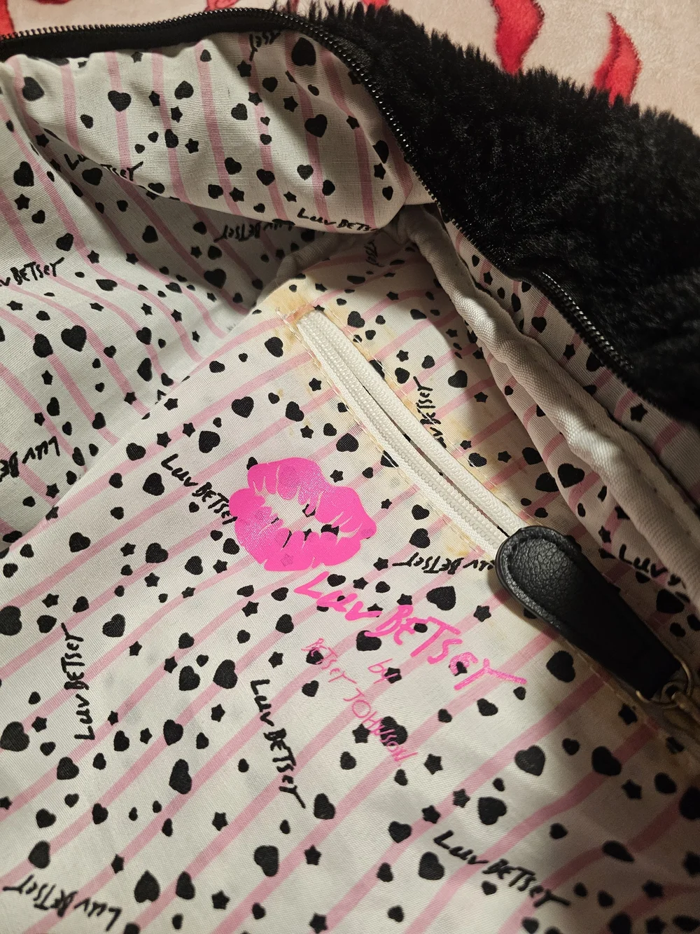 Plush Panda Mini Backpack in Black, White & Red